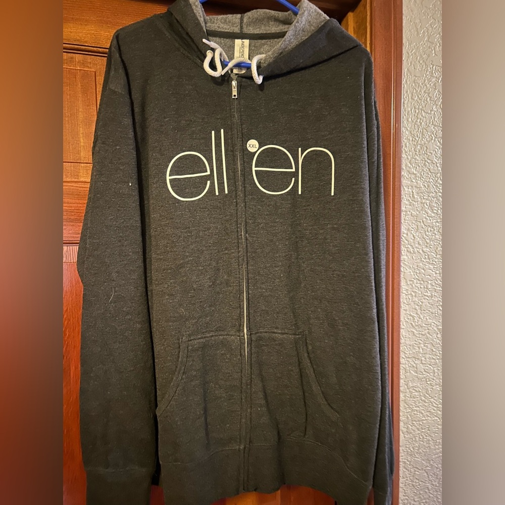 Ellen charcoal grey zip up hoodie